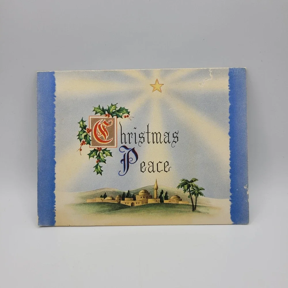 Vintage‎ Sunshine Line Christmas Card Pop Up Nativity Shepherds Angels